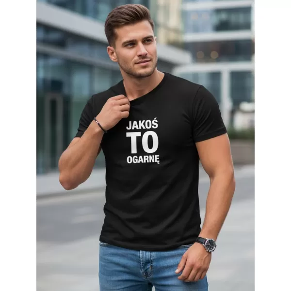  Tricou pentru bărbați DSTREET NX0116R-BK NEGRU 