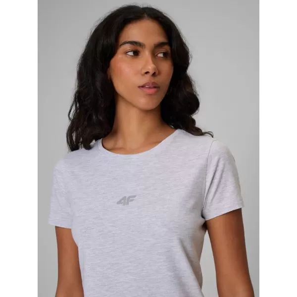  Tricou pentru femei 4F WMM00TTSHF2255 MELANGE GRI DESCHIS RECE 