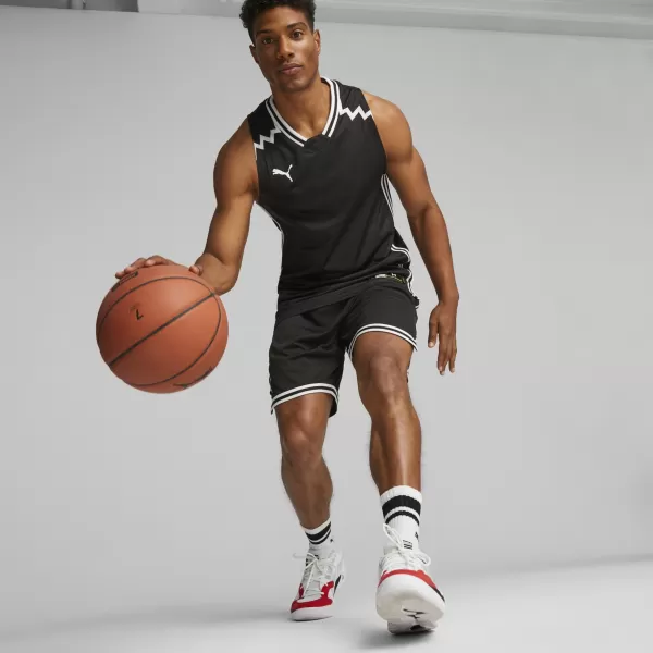  Pantaloni scurți pentru bărbați PUMA HOOPS TEAM GAME SHORT 676629-01 PUMA NEGRU 