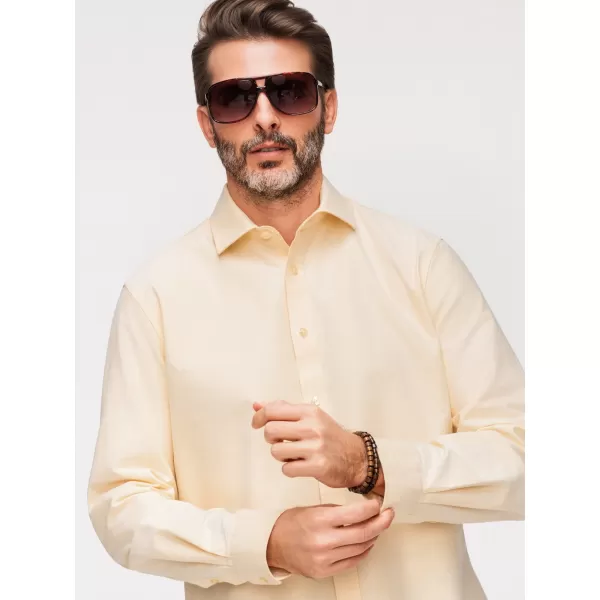  Cămașă pentru bărbați OMBRE K705 GALBEN DESCHIS 