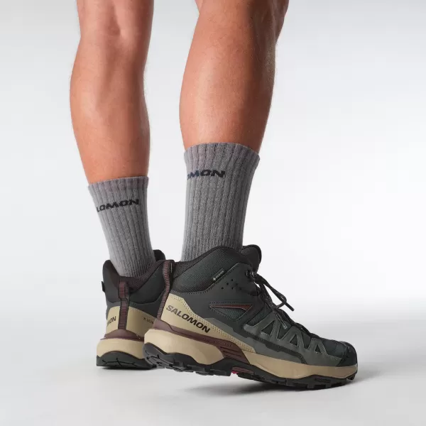  Pantofi pentru bărbați SALOMON X ULTRA 360 MID GORE-TEX L47743300 FANTOMĂ/DESERT BRONZ/ROM STAFIDE 