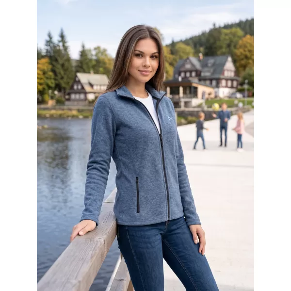  Hanorac de damă din fleece ALTISPORT ALW002852 EVIDENȚIERI DE DENIM ÎNCHIS LA CULOARE 