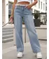Pantaloni de dama DSTREET UY2958 ALBASTRU