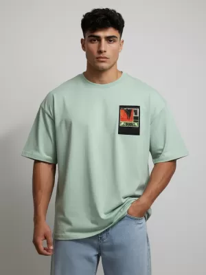 Tricou pentru bărbați DSTREET RX5305 VERDE DESCHIS