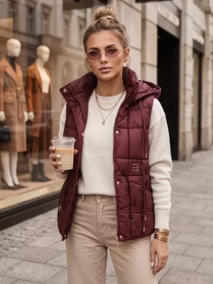 Vesta de dama DSTREET TY5974 BURGUNDIA