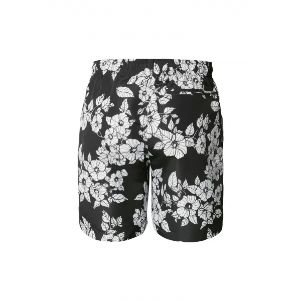  Pantaloni scurți de înot pentru bărbați URBAN CLASSICS TB2679 FLORI NEGRE 