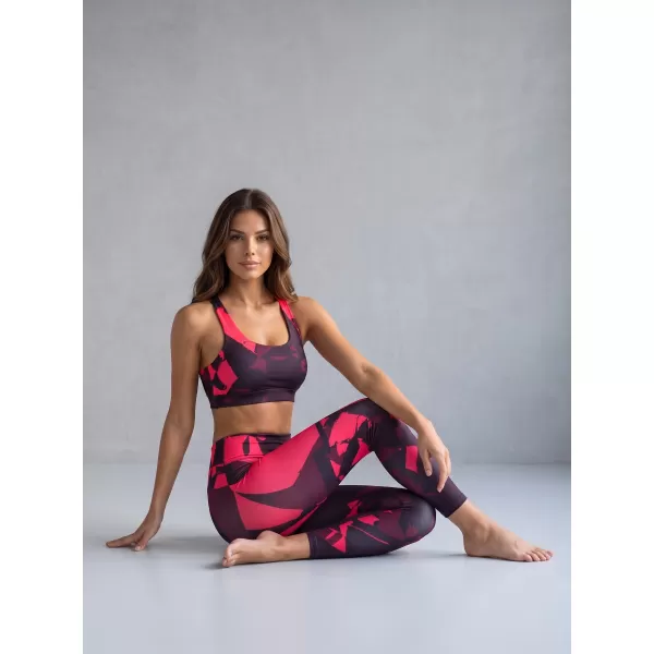  Jambiere lungi premium pentru femei (dimensiuni noi) ALTISPORT VOJ/ALW080LEG05 ROȘU VIN 