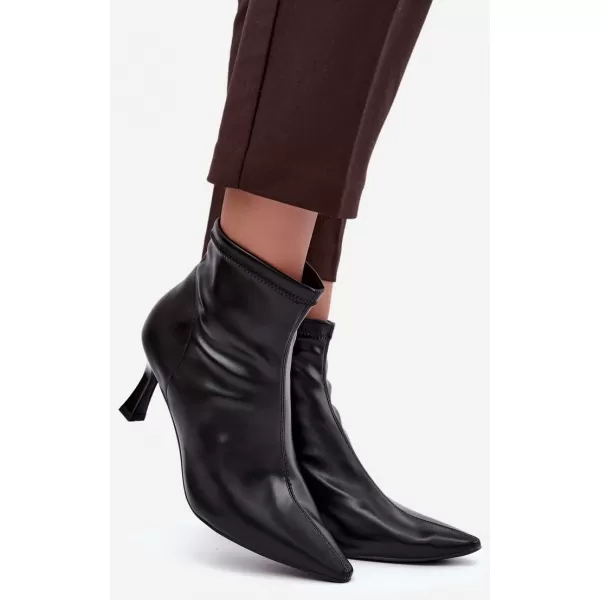  Botine de dama BOTO 7107 NEGRU LUCIOS 
