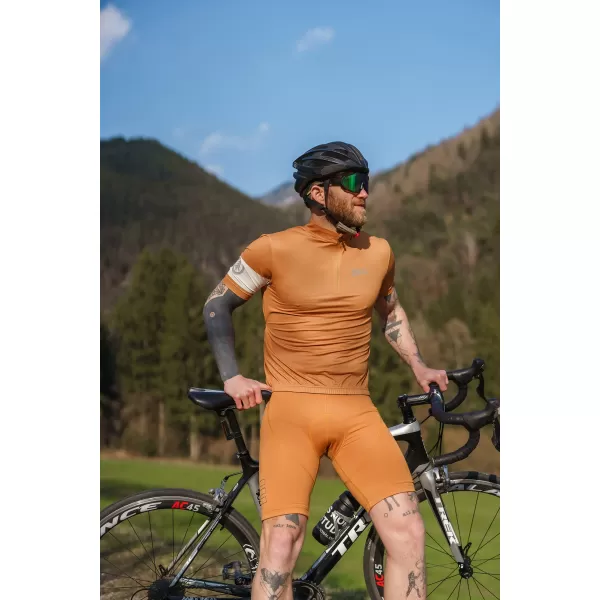  Pantaloni scurți de ciclism pentru bărbați NORDBLANC LEADING NBSPM8082 MARO 