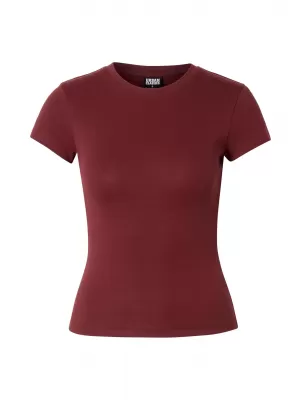 Tricou de dama URBAN CLASSICS TB8569-22408 ROȘU CĂRĂMIZIU ÎNCHIS