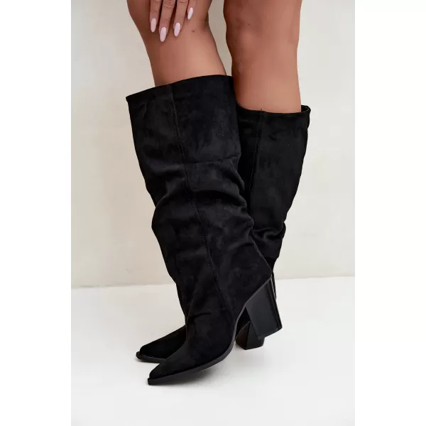  Cizme de dama BOTO 2598A-1 NEGRU MAT 