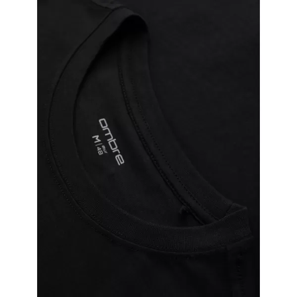  Tricou pentru bărbați OMBRE OM-TSPT-0257 NEGRU 