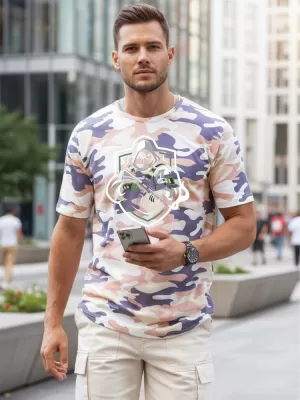 Tricou pentru bărbați DSTREET NX2003R-BT-M BEJ