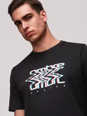 Tricou pentru bărbați OMBRE OM-TSPT-0286 NEGRU