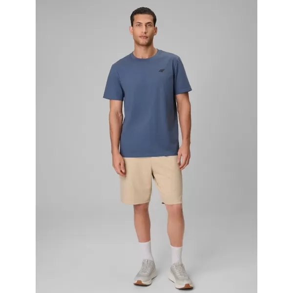 Tricou pentru bărbați 4F WAW25TTSHM2401 DENIM 