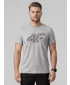 Tricou pentru bărbați 4F WMM00TTSHM3342 MELANGE GRI DESCHIS RECE