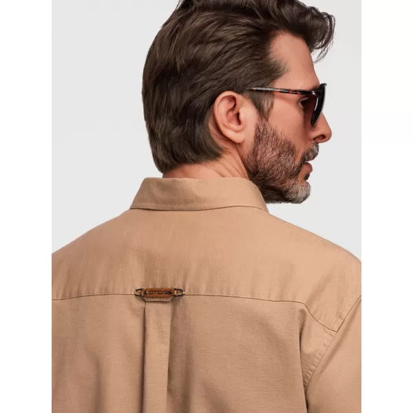  Cămașă pentru bărbați OMBRE N-OM-SHCS-0134 MARO DESCHIS 