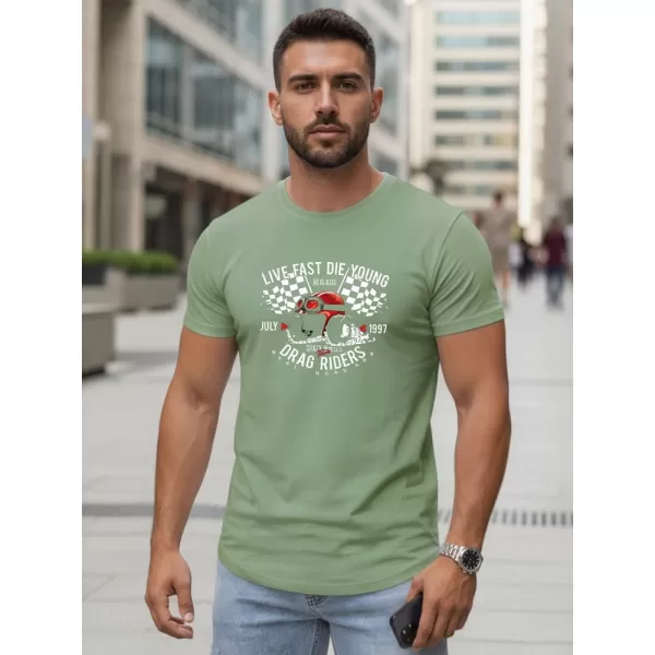  Tricou pentru bărbați DSTREET NX5087R-MO VERDE DESCHIS 