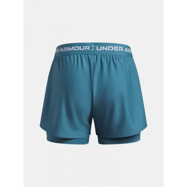  Pantaloni scurți pentru fete UNDER ARMOUR TECH PLAY UP 2N1 SHORT 6004985-466 ALBASTRU 