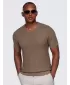 Tricou pentru bărbați OMBRE OM-TSCT-0303 MARO DESCHIS