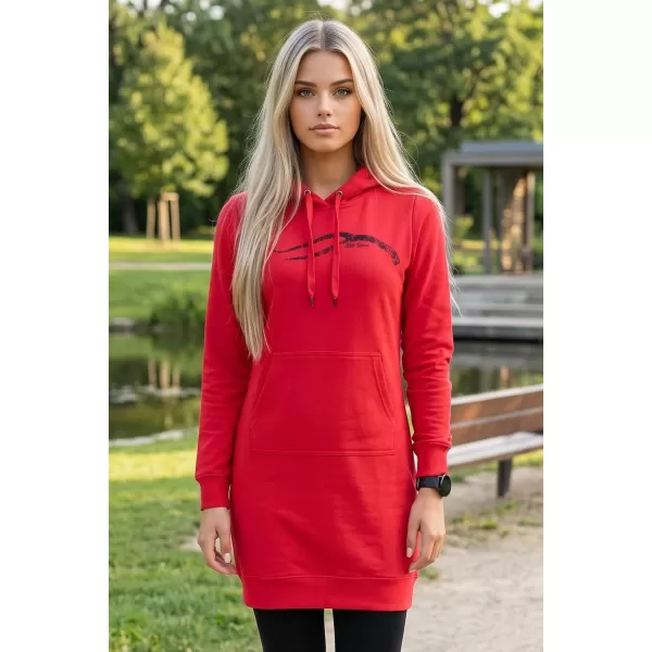  Hanorac prelungit dama ALTISPORT ALW001419 ROŞU 