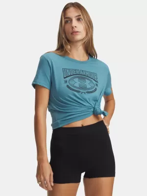 Tricou pentru femei UNDER ARMOUR W VARSITY SS 6010592-466 ALBASTRU