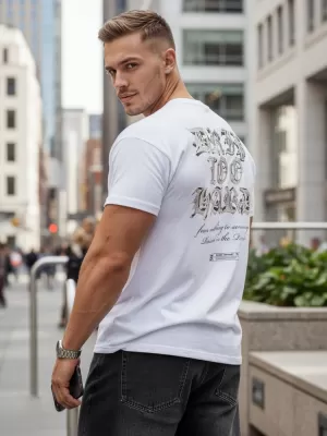 Tricou pentru bărbați DSTREET RX5434 ALB