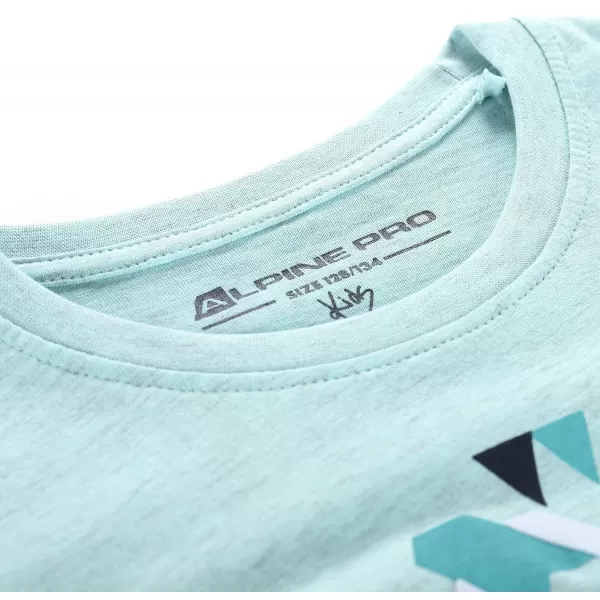  Tricou cu pete pentru copii ALPINE PRO REJO 3 VARIANTA PC ALBASTRU DESCHIS 