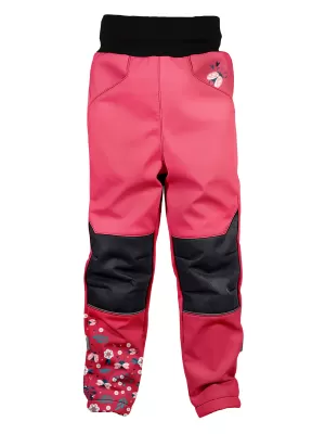 Pantaloni softshell pentru copii WAMU BERUŠKY ROŞU