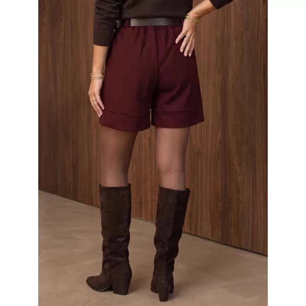  Pantaloni scurți de damă DSTREET SY0623 BURGUNDIA 