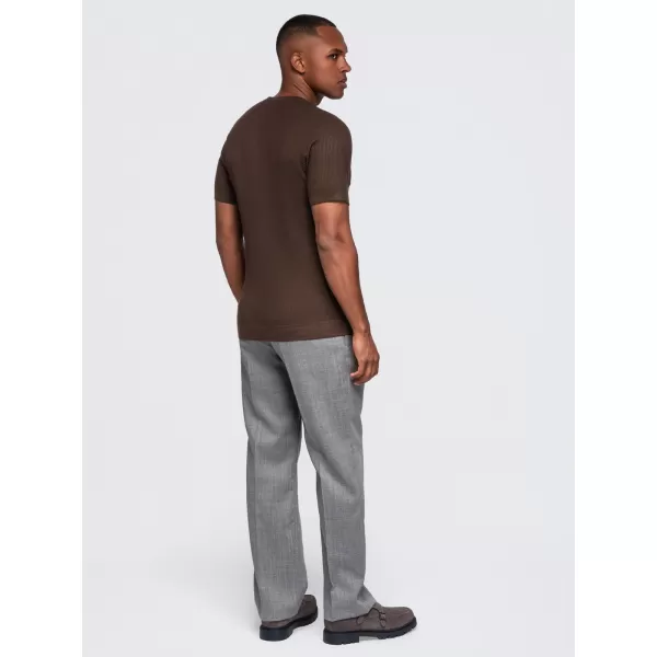  Tricou pentru bărbați OMBRE OM-TSCT-0304 MARO 