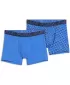 Boxeri pentru bărbați PUMA MEN GRAPHICAL PRINT BOXERS 2P 94780404 COMBINAȚIE ALBASTRĂ