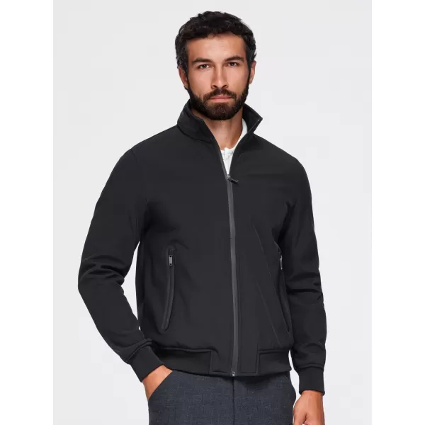  Jachetă cu glugă pentru bărbați OMBRE OM-JANP-0233 NEGRU 