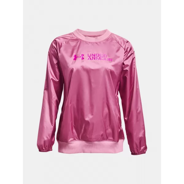  Hanorac de dama UNDER ARMOUR RECOVER STORM WOVEN SHINE CREW 1364012-680 ROZ 