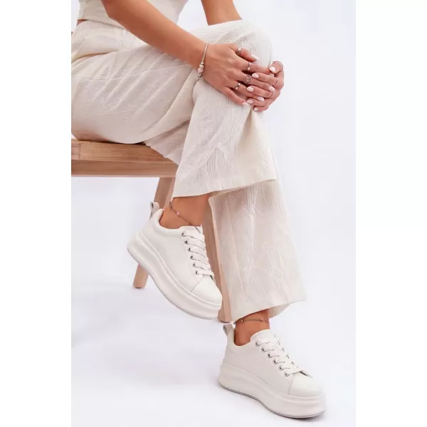  Tenisi de dama din piele GOE SS2N4021 ALB 