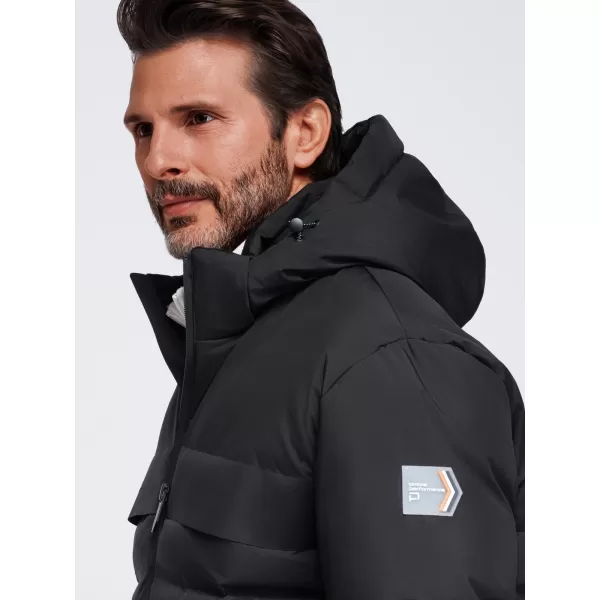  Geaca de iarna matlasata pentru barbati OMBRE OM-JAHP-0305 NEGRU 