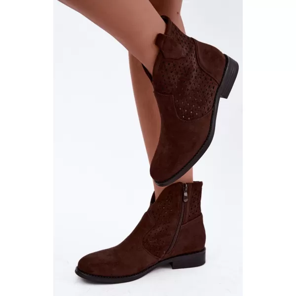  Botine de dama S.BARSKI HY62-8151 CIOCOLATĂ 