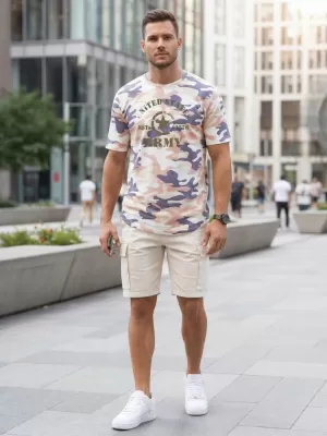 Tricou pentru bărbați DSTREET NX2002R-BT-M BEJ