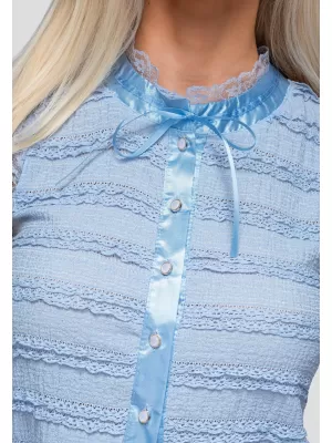 Bluza de dama OMBRE OW-TS-E0066 ALBASTRU