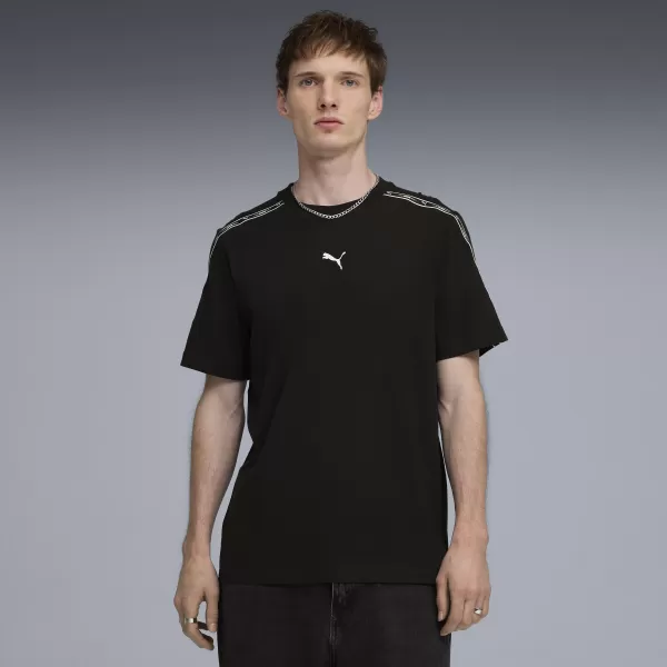  Tricou pentru bărbați PUMA ESS TAPE TEE 69169301 PUMA NEGRU 
