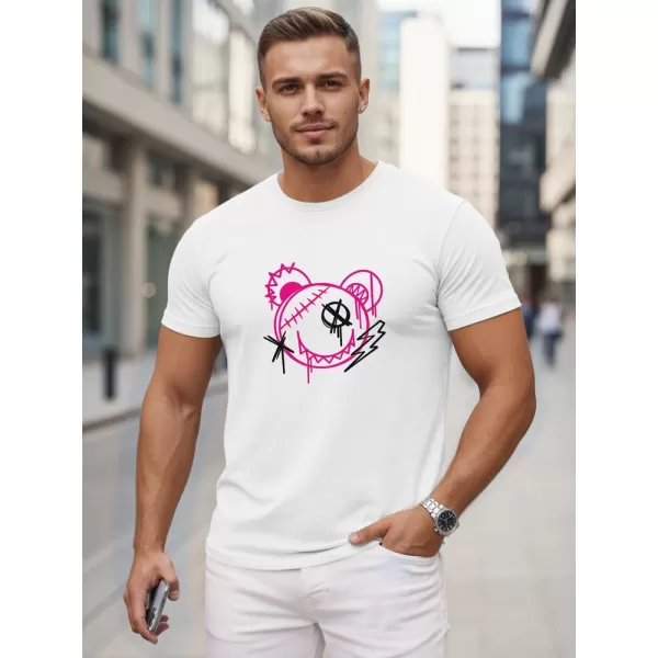  Tricou pentru bărbați DSTREET NX0136R-WH ALB 