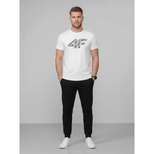  Tricou pentru bărbați 4F WMM00TTSHM3342 ALB 