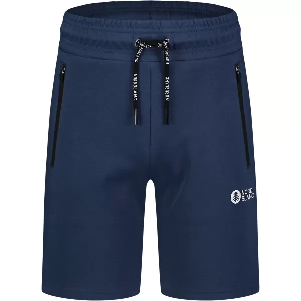  Pantaloni scurți din bumbac pentru bărbați NORDBLANC RELAXEDFIT NBSPM8254 ALBASTRU 