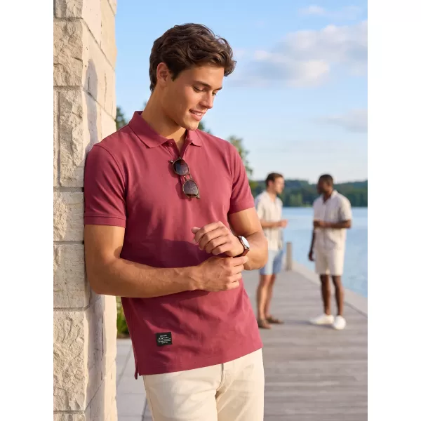  Tricou pentru bărbați cu guler ALTISPORT NP/ALMST90601 BURGUNDIA 
