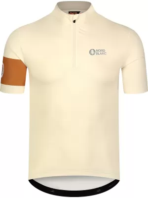 Tricou de ciclism pentru bărbați NORDBLANC CAMEL NBSMF8079 BEJ