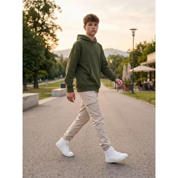  Hanorac pentru copii MALFINI CHILL 423 MILITAR 