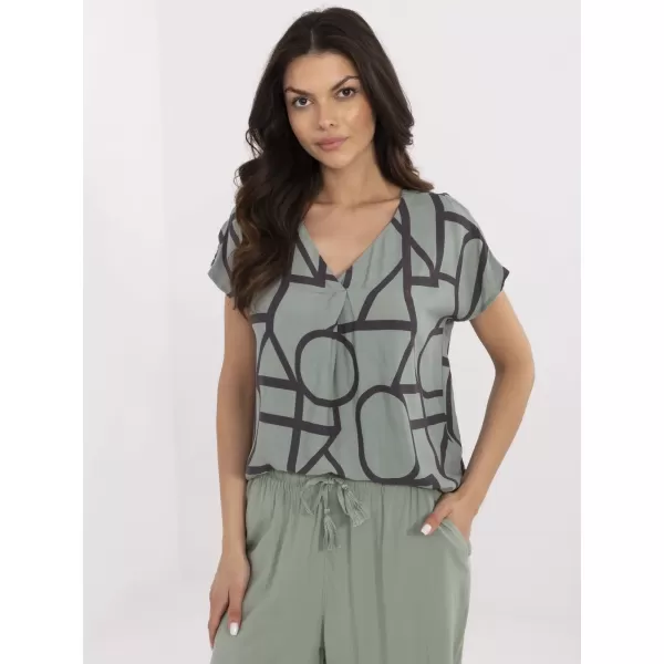  Bluza de dama SUBLEVEL D73771M11171D KAKI/NEGRU 