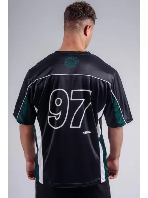 Tricou supradimensionat din jerseu 97 NEBBIA PRIMAL 885 NEGRU