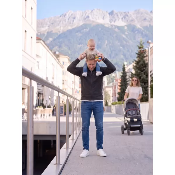  Hanorac pentru bărbați din fleece ALTISPORT ALM002852 NEGRU ȘI ARGINTIU 