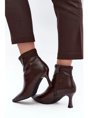 Botine de dama BOTO 7107 CIOCOLATĂ